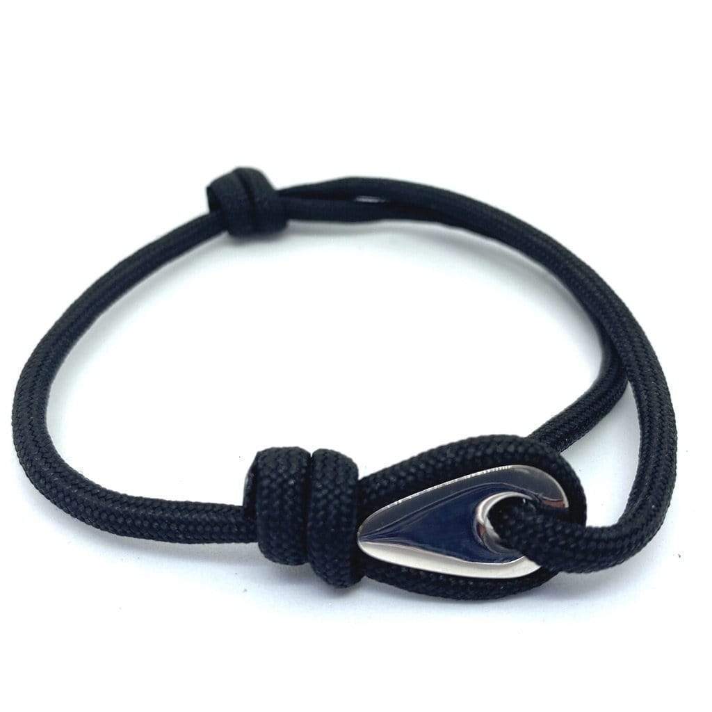 Adjustable Rope Bracelet For Men And Women in a Black Colour. Vegan and Ethical Rope Bracelet