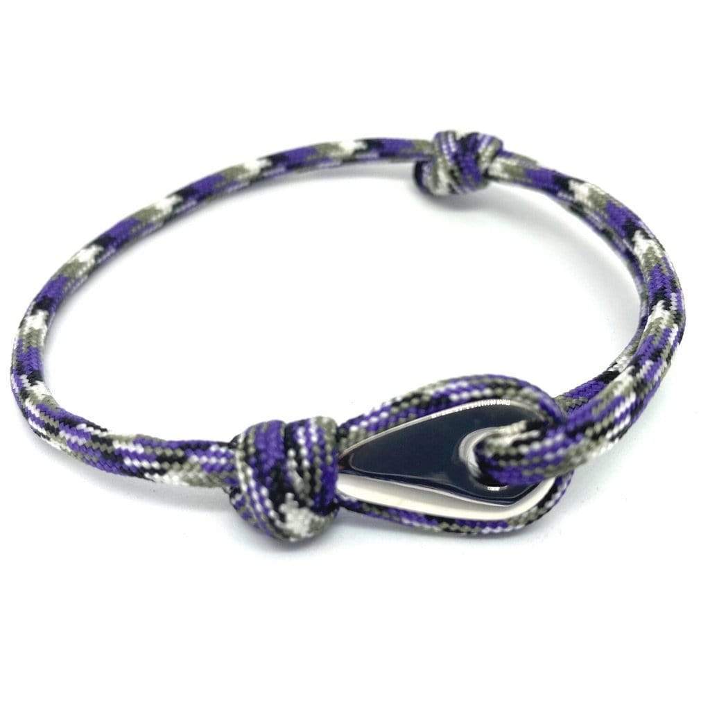 Adjustable Rope Bracelet For Men And Women in a Violet Colour. Vegan and Ethical Rope Bracelet